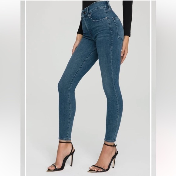 NWT GOOD AMERICAN GOOD LEGS FRAY WAISTBAND SIZE 0 - Picture 2 of 16